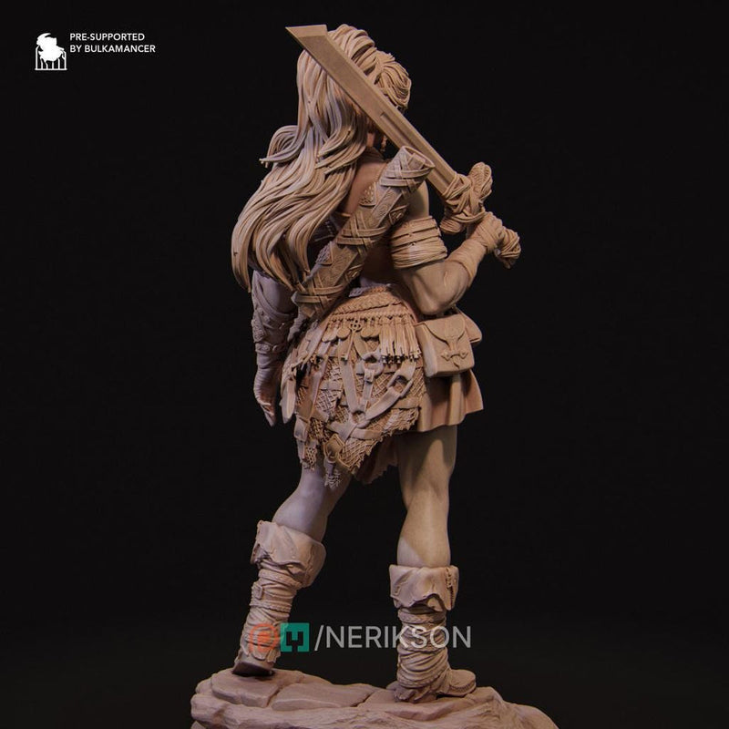 Human Female Fighter Battlemaster,Paladin, also Helmet PC / NPC Unpainted D&D 5e | 28mm,32mm,54mm,75mm,100mm,140mm | Pathfinder| - Only-Games