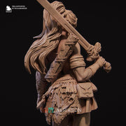 Human Female Fighter Battlemaster,Paladin, also Helmet PC / NPC Unpainted D&D 5e | 28mm,32mm,54mm,75mm,100mm,140mm | Pathfinder| - Only-Games