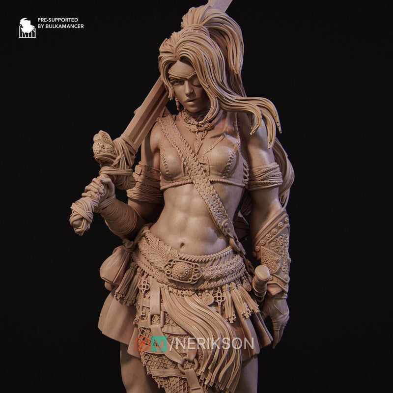 Human Female Fighter Battlemaster,Paladin, also Helmet PC / NPC Unpainted D&D 5e | 28mm,32mm,54mm,75mm,100mm,140mm | Pathfinder| - Only-Games