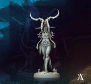 Human Female Necromancer Warlock Sorcerer Cultist | 28mm,32mm,54mm,75mm,100mm Scales| Dungeons and Dragons | Pathfinder | Archvillain Games - Only-Games