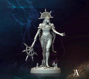 Human Female Necromancer Warlock Sorcerer Cultist | 28mm,32mm,54mm,75mm,100mm Scales| Dungeons and Dragons | Pathfinder | Archvillain Games - Only-Games