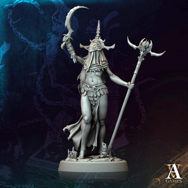 Human Female Necromancer Warlock Sorcerer Cultist | 28mm,32mm,54mm,75mm,100mm Scales| Dungeons and Dragons | Pathfinder | Archvillain Games - Only-Games
