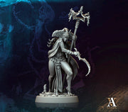 Human Female Necromancer Warlock Sorcerer Cultist | 28mm,32mm,54mm,75mm,100mm Scales| Dungeons and Dragons | Pathfinder | Archvillain Games - Only-Games