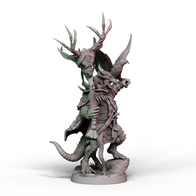 Dragonborn Druid, Wizard, PaintedorNot Original Design Unpainted Mini | 28mm,32mm, 54mm,75mm, 100mm Scales | Dungeons & Dragons | Pathfinder - Only-Games