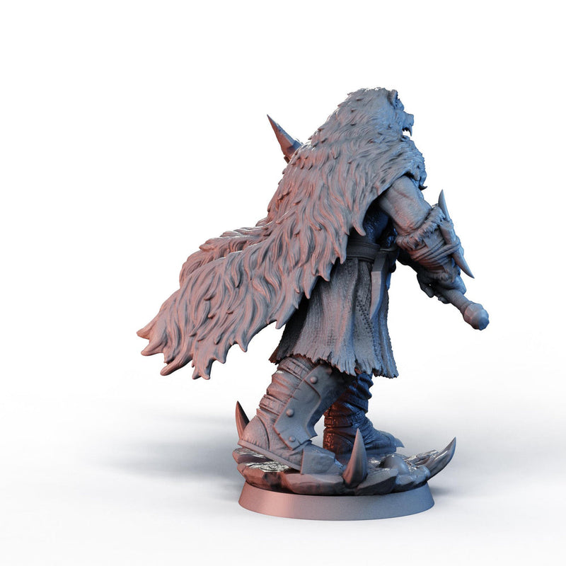 Half-Orc Barbarian Miniature STL | Digital Download - Only-Games