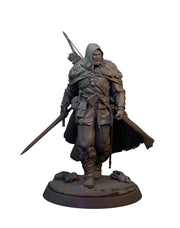 Human Ranger Fighter with Sword, Paintedornot Original Design Unpainted Mini | 5 Sizes /Scales - Only-Games