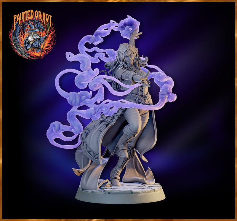 Female Mage Miniature STL | Sorceress | Digital Download - Only-Games