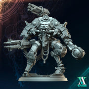 Sci-Fi  Chaos Demon Prince Mech Miniature | 32mm, 40mm, 50mm, 65mm 80mm BASE SIZES | Resin Unpainted | - Only-Games