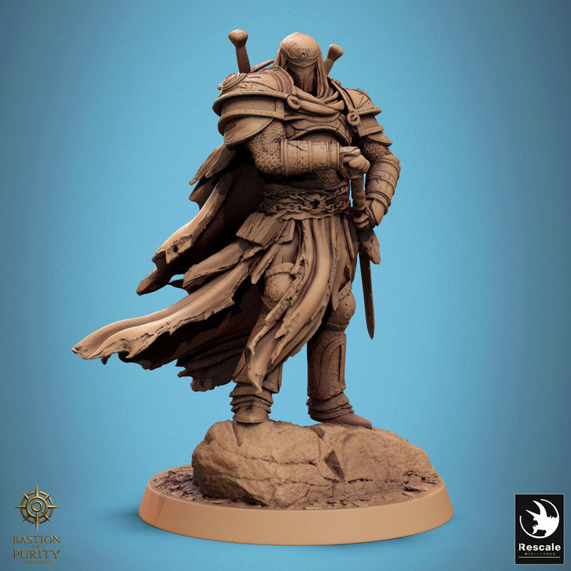 Paladin, Fighter,Battlemaster Sword, DnD 5e Unpainted Miniature| 28mm, 32mm,54mm,75mm,100mm Scales | Dungeons & Dragons | Pathfinder - Only-Games