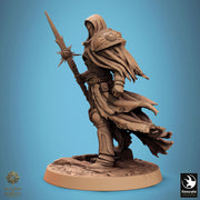 Paladin, Fighter, Polearm Master Spear, DnD 5e Unpainted Miniature| 28mm, 32mm,54mm,75mm,100mm Scales | Dungeons & Dragons | Pathfinder - Only-Games