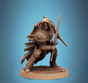 Paladin, Fighter, Two-Weapon Fighting Swords, DnD 5e Unpainted Miniature| 28mm, 32mm,54mm,75mm,100mm Scales| Dungeons & Dragons | Pathfinder - Only-Games