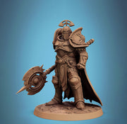 Paladin, Fighter, Polearm Master Spear, DnD 5e Unpainted Miniature| 28mm, 32mm,54mm,75mm,100mm Scales | Dungeons & Dragons | Pathfinder - Only-Games