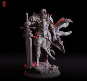 Human Paladin, Fighter Sword  | UNPAINTED Miniature | 28mm, 32mm, 54mm,75mm, 100mm Scales | Pathfinder Figure | DnD | Dungeons & Dragons | - Only-Games
