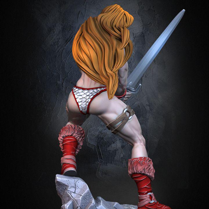 Human Female Barbarian Fighter | UNPAINTED Resin Miniature 5 Sizes /Scale  | Pathfinder | Dnd - Only-Games