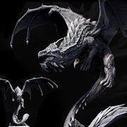 Eldar Legendary Chromatic White Dragon (4 sizes) Unpainted Miniature | 391mm Wing Span | Resin Figurine | Dungeons and Dragons 5e Pathfinder - Only-Games