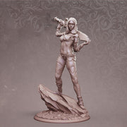 Elf Pinup Female Fighter, Rogue, Bladesinger Wizard PC or NPC | 28mm, 32mm, 54mm, 75mm, 100mm Scales | Dungeons and Dragons | Pathfinder - Only-Games