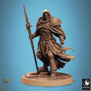 Paladin, Fighter, Polearm Master Spear, DnD 5e Unpainted Miniature| 28mm, 32mm,54mm,75mm,100mm Scales | Dungeons & Dragons | Pathfinder - Only-Games