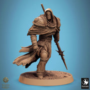 Paladin, Fighter, Polearm Master Spear, DnD 5e Unpainted Miniature| 28mm, 32mm,54mm,75mm,100mm Scales | Dungeons & Dragons | Pathfinder - Only-Games