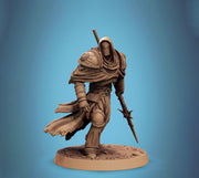 Paladin, Fighter, Polearm Master Spear, DnD 5e Unpainted Miniature| 28mm, 32mm,54mm,75mm,100mm Scales | Dungeons & Dragons | Pathfinder - Only-Games