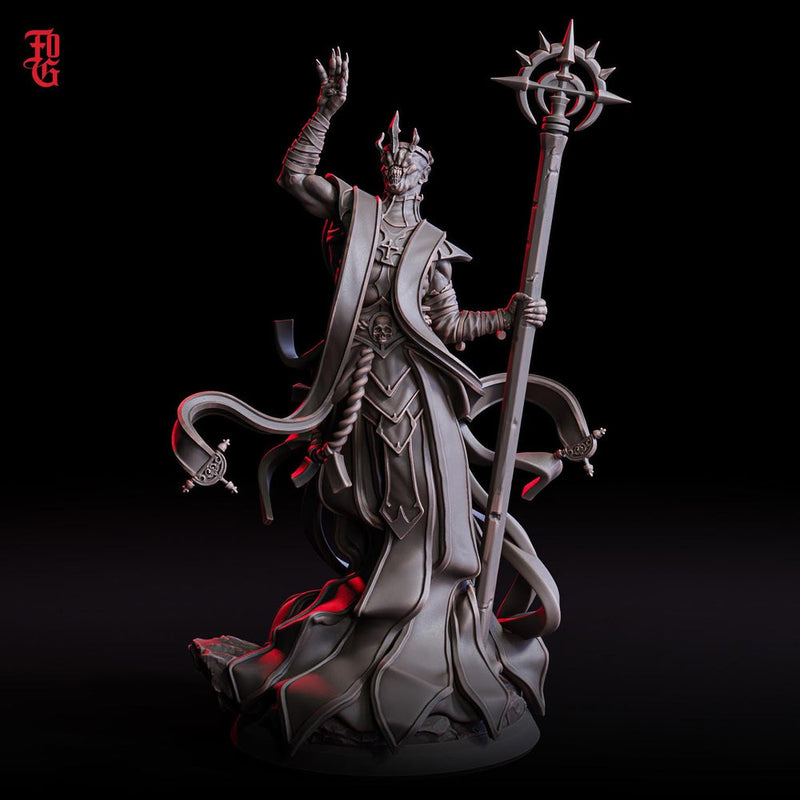 Undead Lich, Arch-Lich, Undead Cleric, Monster Miniature | 28mm,32mm,54mm,75mm,100mm Scales | Dungeons & Dragons Pathfinder | Flesh of Gods - Only-Games