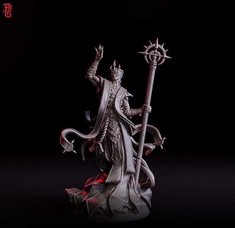 Undead Lich, Arch-Lich, Undead Cleric, Monster Miniature | 28mm,32mm,54mm,75mm,100mm Scales | Dungeons & Dragons Pathfinder | Flesh of Gods - Only-Games