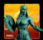 Human Female Fighter, Gladiator, Barbarian, PC / NPC Unpainted D&D 5e | 28mm,32mm,54mm,75mm,100mm Scales Dungeons and Dragons | Pathfinder - Only-Games