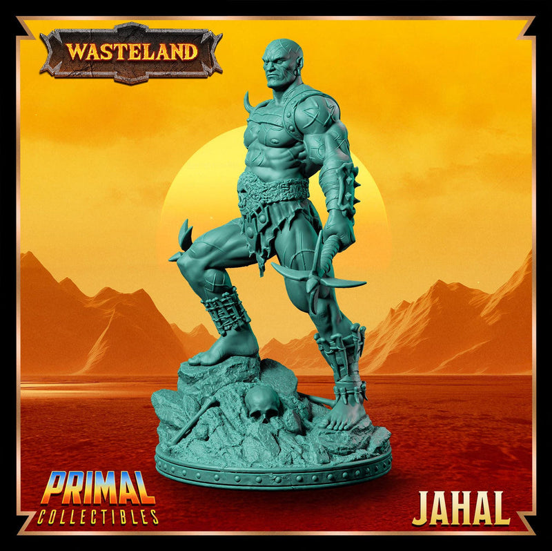 Barbarian with Dual War Picks | 28mm,32mm,54mm,75mm, 100mm Scale | Resin figurine Statue Miniature | Dungeons & Dragons 5e | - Only-Games