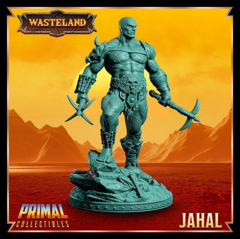 Barbarian with Dual War Picks | 28mm,32mm,54mm,75mm, 100mm Scale | Resin figurine Statue Miniature | Dungeons & Dragons 5e | - Only-Games