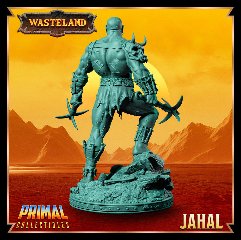 Barbarian with Dual War Picks | 28mm,32mm,54mm,75mm, 100mm Scale | Resin figurine Statue Miniature | Dungeons & Dragons 5e | - Only-Games