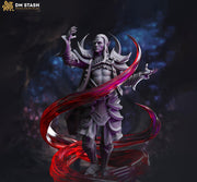 Elf, Drow Sorcerer, Wizard, Warlock | Unpainted Miniature  | 28mm,32mm,54mm,75mm,100mm Scales | Dungeons & Dragons Pathfinder | DM Stash - Only-Games