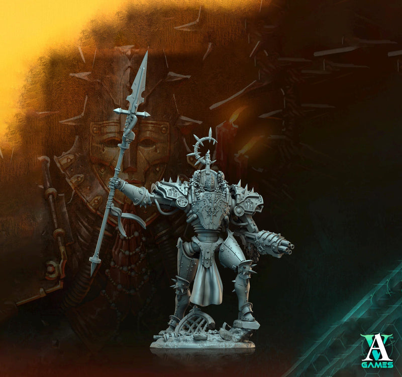 Sci-Fi Heavy Hallowed Sisters Engine Miniature | 32mm, 40mm, 50mm, 65mm 80mm BASE SIZES | Resin Unpainted | Sci-fi Archvillain Games - Only-Games