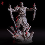 Orc Fighter Barbarian Dual Swords D&D 5e | Scales: 28mm, 32mm ,54mm, 75mm,100mm  Megaboss | Dungeons and Dragons | Pathfinder - Only-Games