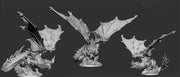 Eldar Legendary Chromatic Blue Dragon (4 sizes) D&D Unpainted Miniature | 230mm Height | Resin Figurine | Dungeons and Dragons 5e Pathfinder - Only-Games