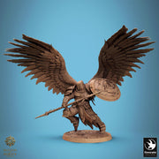 Aasimar Paladin, Angel, Solar,Spear n Shield, DnD 5e Unpainted Miniature| 28mm, 32mm,54mm,75mm,100mm Scales | Dungeons & Dragons |Pathfinder - Only-Games