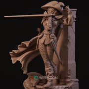 Human Female Rogue, Fighter, Swashbuckler Duelist PC / NPC Unpainted D&D 5e | 28mm,32mm,54mm,75mm,100mm | Pathfinder| - Only-Games