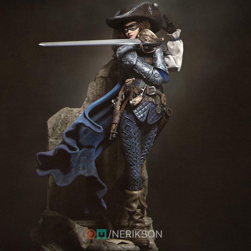 Human Female Rogue, Fighter, Swashbuckler Duelist PC / NPC Unpainted D&D 5e | 28mm,32mm,54mm,75mm,100mm | Pathfinder| - Only-Games
