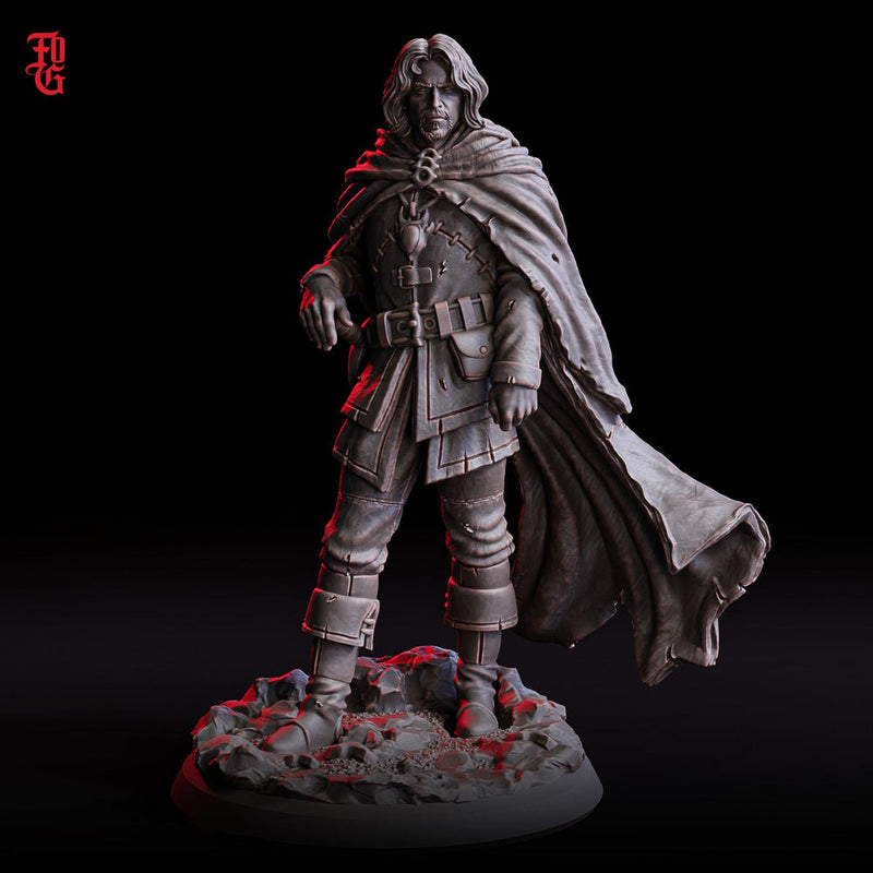 Ranger, Fighter, Paladin PC / NPC  | 28mm, 32mm,54mm75mm,100mm Scales | Mini D&D 5e Pathfinder Figurine |Dungeons and Dragons Flesh of Gods - Only-Games