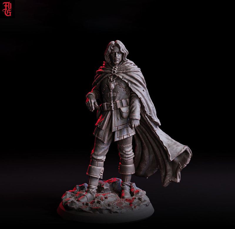 Ranger, Fighter, Paladin PC / NPC  | 28mm, 32mm,54mm75mm,100mm Scales | Mini D&D 5e Pathfinder Figurine |Dungeons and Dragons Flesh of Gods - Only-Games