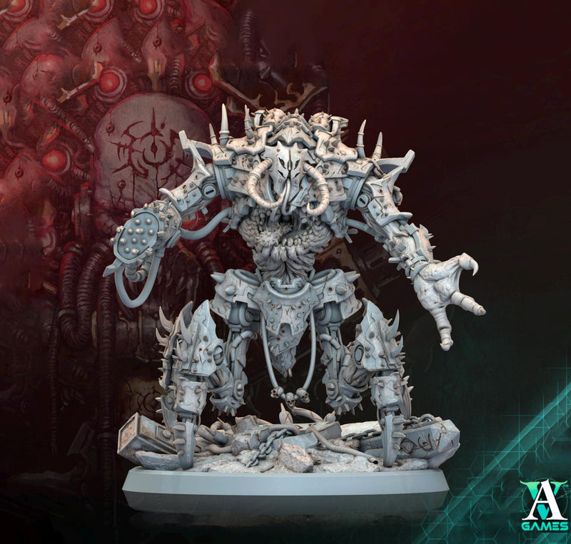 Sci-Fi  Chaos Daemon Prince Mech Miniature | 50mm, 65mm, 80mm, 130mm BASE SIZES | Resin Unpainted | - Only-Games