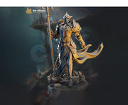 Human Paladin, Fighter Battlemaster Trident | Resin Unpainted Miniature | 28mm, 32mm, 54mm,75mm, 100mm Scales | Pathfinder Figure | DnD |  | - Only-Games