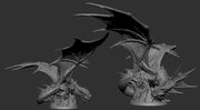 Eldar Legendary Chromatic Green Dragon (4 sizes) Unpainted Miniature | 450mm Wing Span | Resin Figurine | Dungeons and Dragons 5e Pathfinder - Only-Games