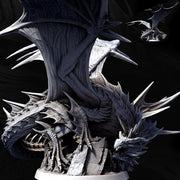 Eldar Legendary Chromatic Green Dragon (4 sizes) Unpainted Miniature | 450mm Wing Span | Resin Figurine | Dungeons and Dragons 5e Pathfinder - Only-Games