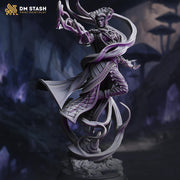 Female Elf, Drow Sorcerer, Wizard, Warlock | Unpainted Miniature | 28mm,32mm,54mm,75mm,100mm Scales |Dungeons & Dragons Pathfinder| DM Stash - Only-Games