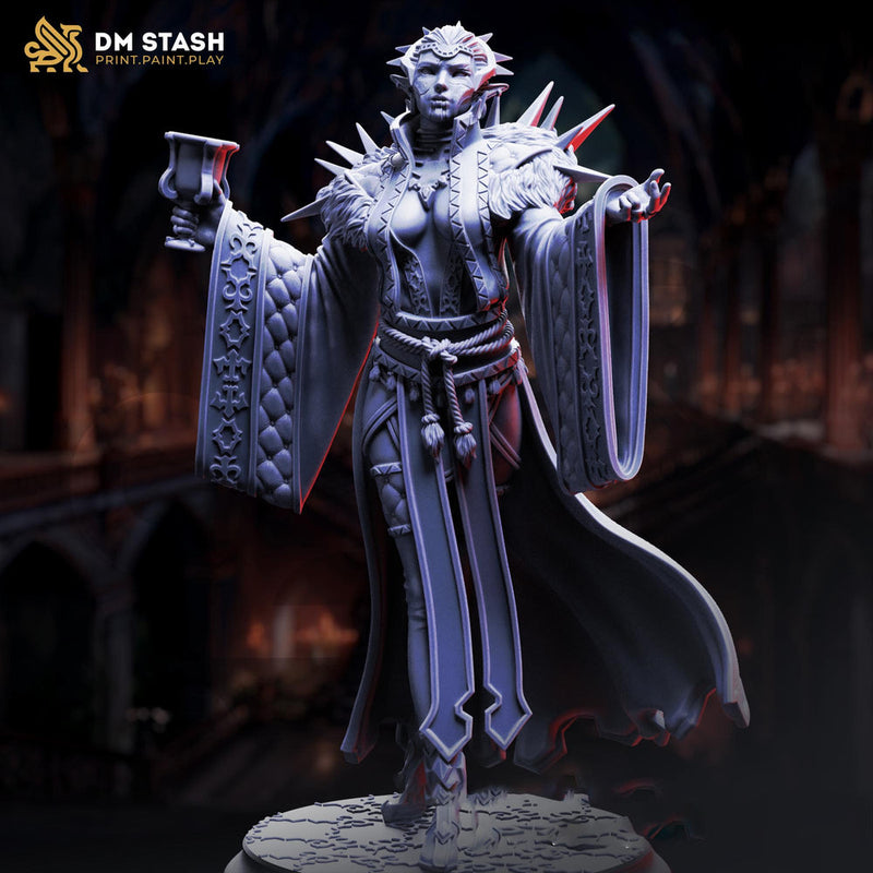 Female Vampire Noble Strahd NPC Miniature Two versions | 28mm,32mm,54mm,75mm,100mm Scales | Dungeons & Dragons DnD 5e - Only-Games