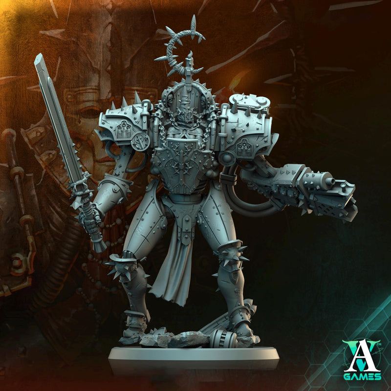 Sci-Fi Heavy Hallowed Sisters Engine Miniature | 32mm, 40mm, 50mm, 65mm 80mm BASE SIZES | Resin Unpainted | Sci-fi Archvillain Games - Only-Games
