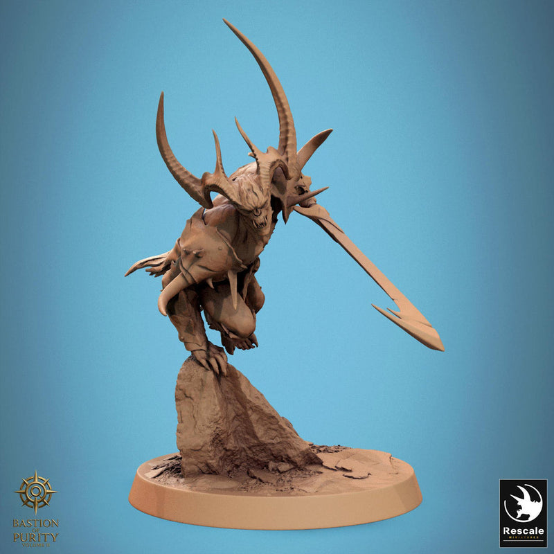 Chaos Fiend Demon, Daemon, Devils, Eldritch Horror, DnD Unpainted Miniature| 28mm proxy size,32mm ,54mm,75mm,100mm Scales Dungeons & Dragons - Only-Games