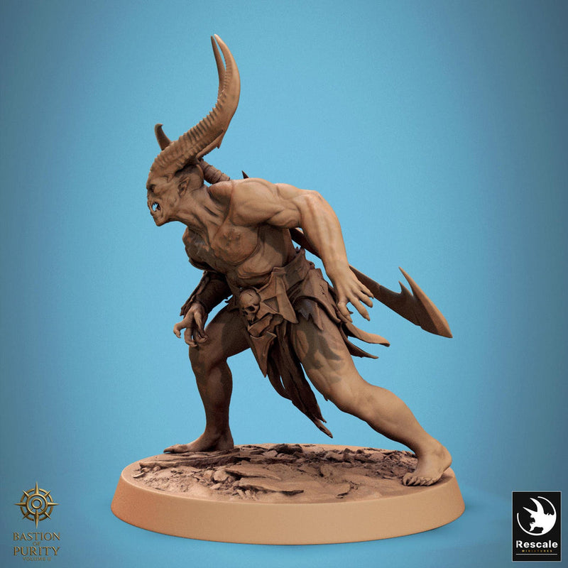 Chaos Fiend Demon, Daemon, Devils, Eldritch Horror, DnD Unpainted Miniature| 28mm proxy size,32mm ,54mm,75mm,100mm Scales Dungeons & Dragons - Only-Games