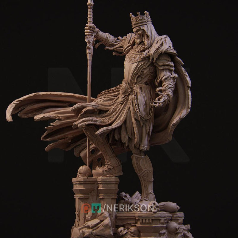 Death Knight Undead Lich Monster Unpainted Miniature | 28mm, 32mm, 54mm,75mm, 100mm Scales | Dungeons & Dragons Pathfinder | NERIKSON - Only-Games
