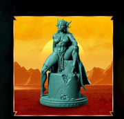 Human Female Sorcerer Queen, Wizard, Warlock PC NPC Unpainted Mini | 28mm,32mm,54mm,75mm,100mm Scales | Dungeons and Dragons | Pathfinder | - Only-Games