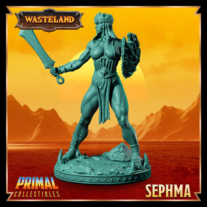 Human Female Fighter, Gladiator, Barbarian, PC / NPC Unpainted D&D 5e | 28mm,32mm,54mm,75mm,100mm Scales Dungeons and Dragons | Pathfinder - Only-Games